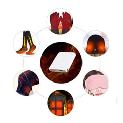 Winter Heated Socks Batteries 7.4V 3000Mah/5V 5000Mah Li-Polymer Battery Packs for Warm Gloves Clothes Hat Charger Power Bank