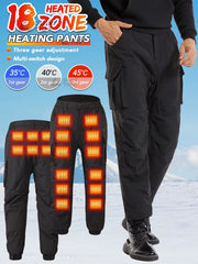 Intelligent Heating Pant, 18-Heating Zones, 2-Switches, 3-Speed Adjustable, Suitable for Outdoor Activities,Indoor Work,Hiking