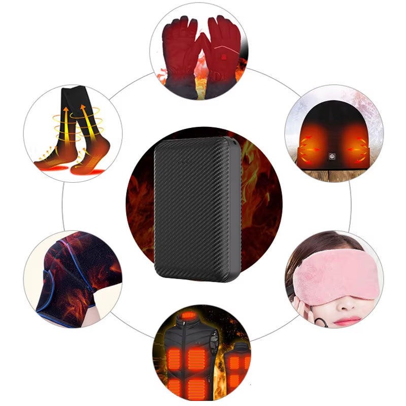 RTPB-013 5V 10000Mah Type C 3A Heated Li-Polymer External Battery for Warm Glove Clothes Belts Smart Wear Dedicated Power Bank