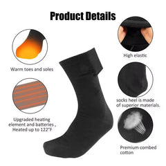 Electric Socks for Men USB Electric Heated Socks Warm Cotton Socks with Fast Heating and Long Warmth Winter Warmth