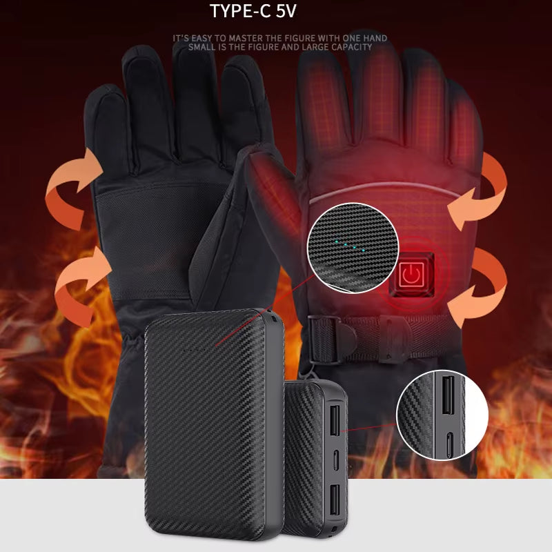 RTPB-013 5V 10000Mah Type C 3A Heated Li-Polymer External Battery for Warm Glove Clothes Belts Smart Wear Dedicated Power Bank