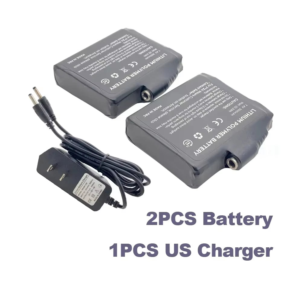 Winter Heated Socks Batteries 7.4V 3000Mah/5V 5000Mah Li-Polymer Battery Packs for Warm Gloves Clothes Hat Charger Power Bank